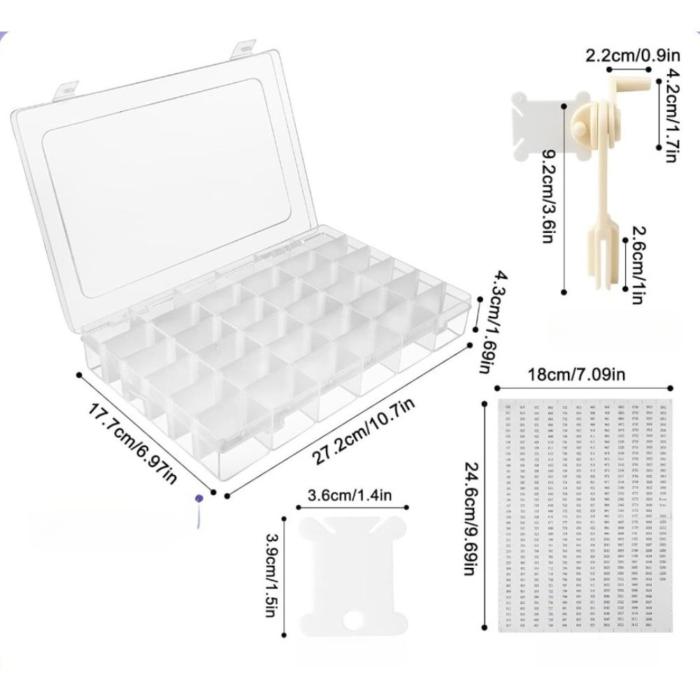 For Cross Stitch Cross Stitch Case Floss Organizer Craft Workspace Clear Embroidery Floss Organizer Box Sewing Tool