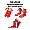 12PCS Christmas Socks Fall and Winter Cotton Magnet Hand-holding Socks Mid-calf Socks Cute Couple Socks Cartoon Christmas Socks