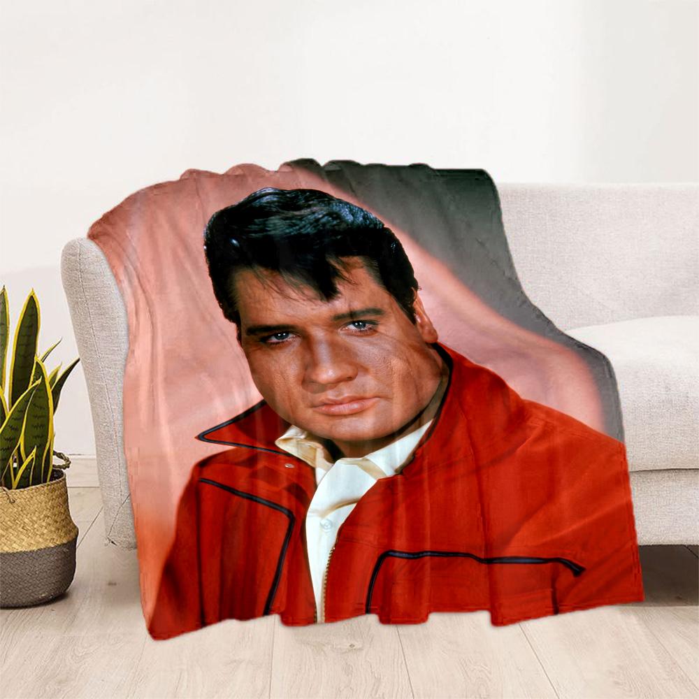 Elvis Presley's Musical Journey Blanket Durable Comfort Great for Livingroom Picnics Chair for All Occasions Playful Design