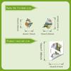 Warm and Cozy Winter Bird Window Sticker That Self-adheres and Leaves No Residue. Compatible with Christmas Stickers.