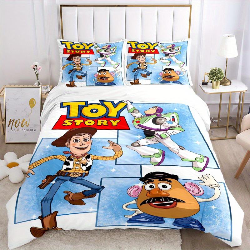 3pcs Toy Story Characters Quilt Cover Set - Soft and Cozy Bedroom, Guest Room and Dorm Decorative Bedding 3-Piece Set 1 Quilt Cover + 2 Pillow Sh