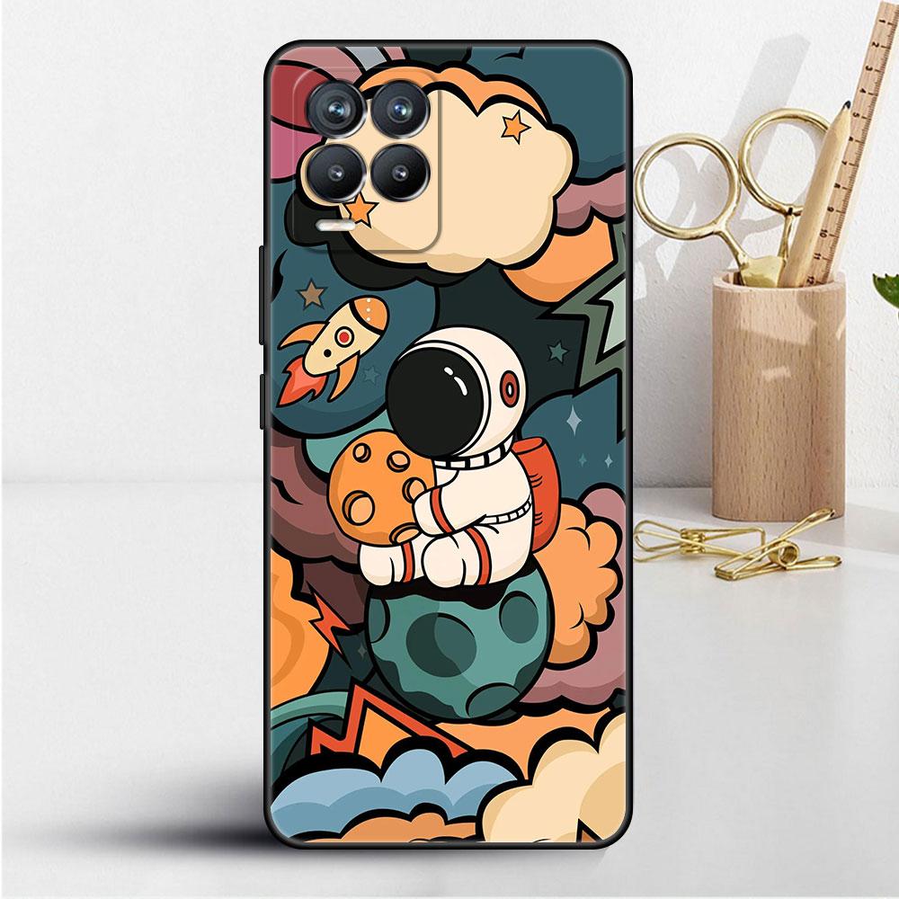 Hülle für Realme 8 C21y GT Neo 2 3 8i C21 7 C11 6 C12 C35 C3 GT 9 Pro C12 Master Funda Handyhülle Astronaut Universum