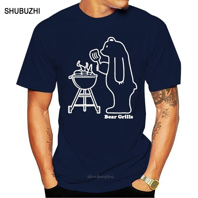 Summer Fashion Hot Sale Men T Shirt Bear Grills Funny Comedy Spoof Grylls BBQ T Shirt Tshirt Mens Womens Gift S