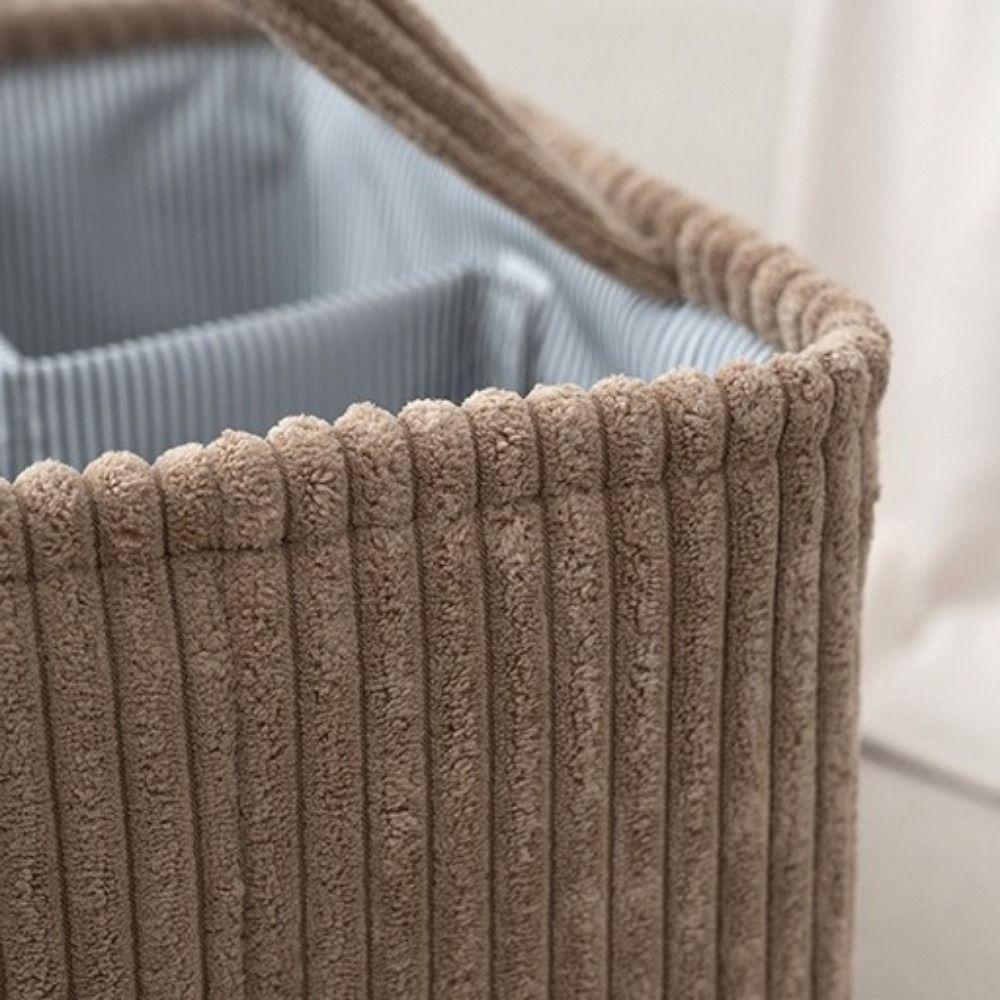 Tragbarer Stofffach-Aufbewahrungskorb Große Kapazität mit Griff Baby-Windeltasche Einfarbige Mama-Tasche Büro