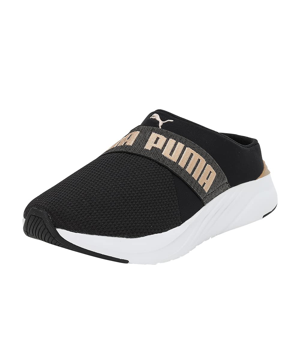 Кроссовки Сандалии SOFTRIDE Рубиновые Мюли 377064 2023 Цвета Белый Puma см [Puma] Слипоны Женские Весна/Лето Черный/Золотой Puma/Золотой Puma 23.5