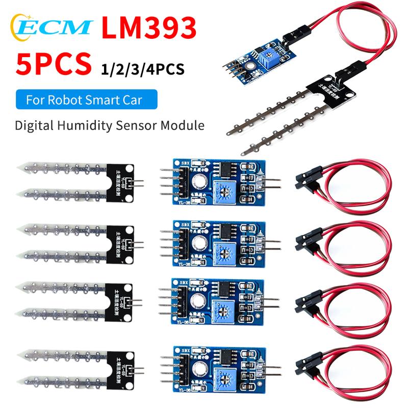 1-5pcs Smart Electronics Soil Moisture Hygrometer Detection Humidity Sensor Module For arduino Development Board DIY Robot Car