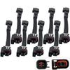 8pcs Wire Harness Adapter Compatible with LS Gen 3 Tuck USACAR EV6 To Mini Multec 2 Fuel Injector OEM Tooling, Connector, Lock, Seals, & Terminals