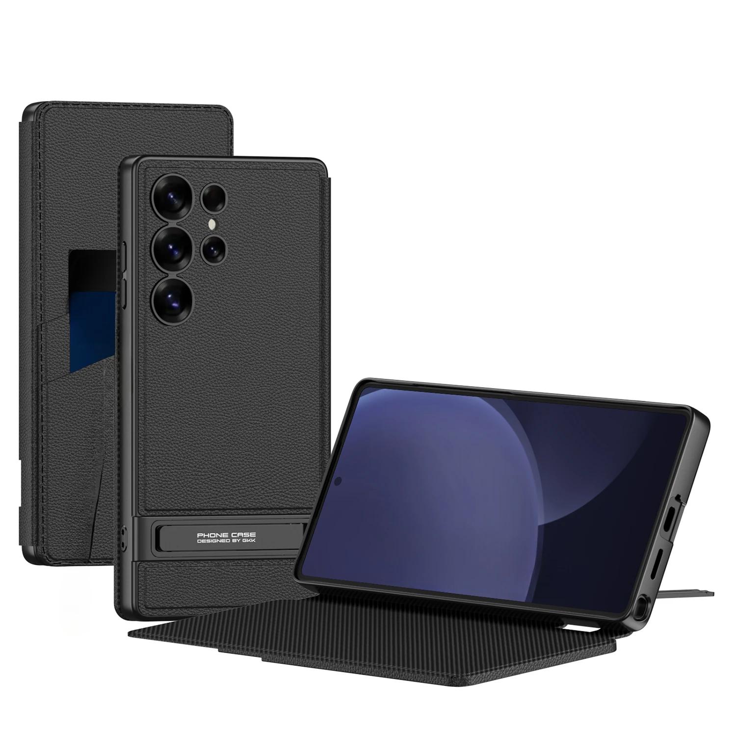 

Кошелек с подставкой и держателем для карт, чехол из гальванизированной искусственной кожи с полным покрытием для телефона Samsung Galaxy S25 Ultra Flip Cover For Galaxy S25 Ultra