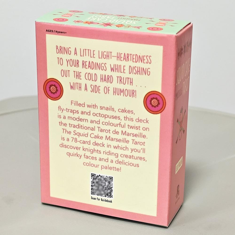 Squid Cake Tarot 9*6.5cm 78 Card Deck with Knights Riding Creatures, Quirky Faces and A Delicious Colour Palette