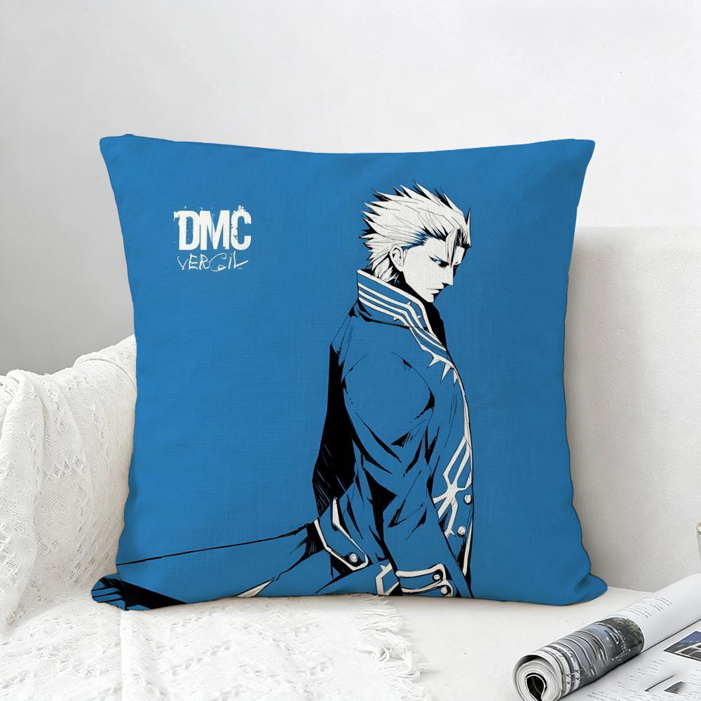 Game Devil May Cry Cushion Cover Natural Linen Pillowcase Set AllinOne Decor for Sofa Bedroom  Chair