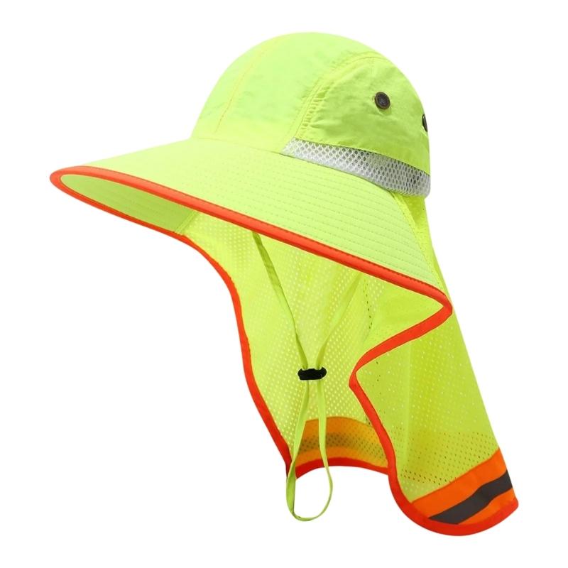 Breathable Mesh Fisherman Hat For Daily Use Low Light Conditions High Visibility Reflective Hat For Outdoor Worker