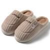 Simple wool slippers autumn and winter indoor home dormitory warm velvet soft bottom couple cotton slippers