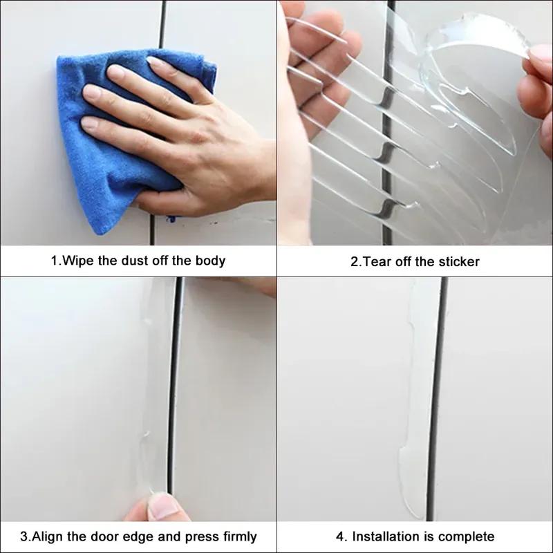 4PCS Car Anti-Collision Strips Auto Accessories For Volvo XC90 XC60 C30 T6 S60 C70 XC40 V40 XC70 V70 V60 V50 S80 S40 AWD V90 S90