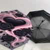 1 Stück Herz Rosen Automatisches Öffnen/Schließen Regenschirm Kompakter Faltregenschirm mit 8-Rippen-Gestänge für Damen/Herren, Elegantes Geburtstags1275S