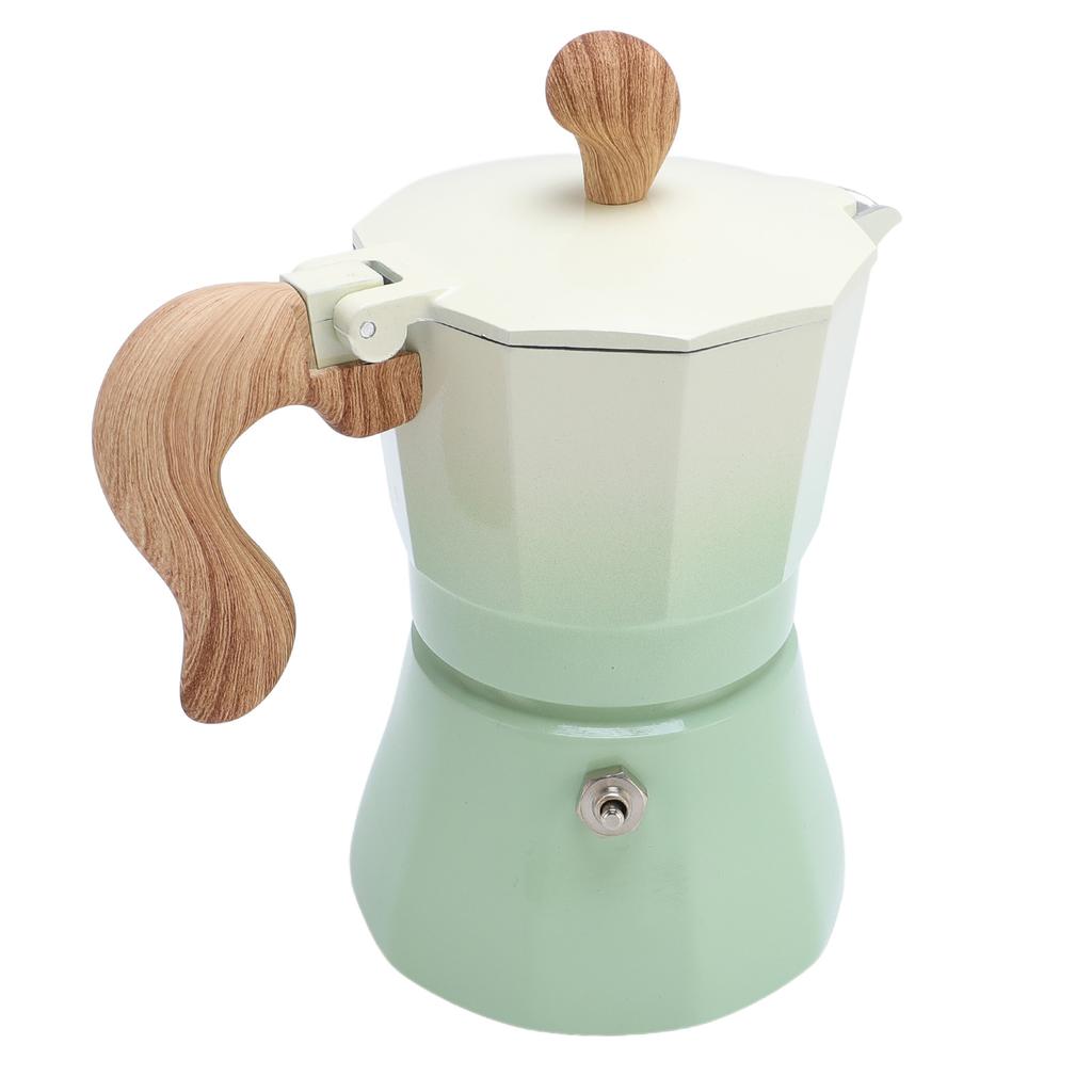 150ml Stovetop Coffee Maker Single Valve Aluminum Coffee Machine for Lovers Beginners