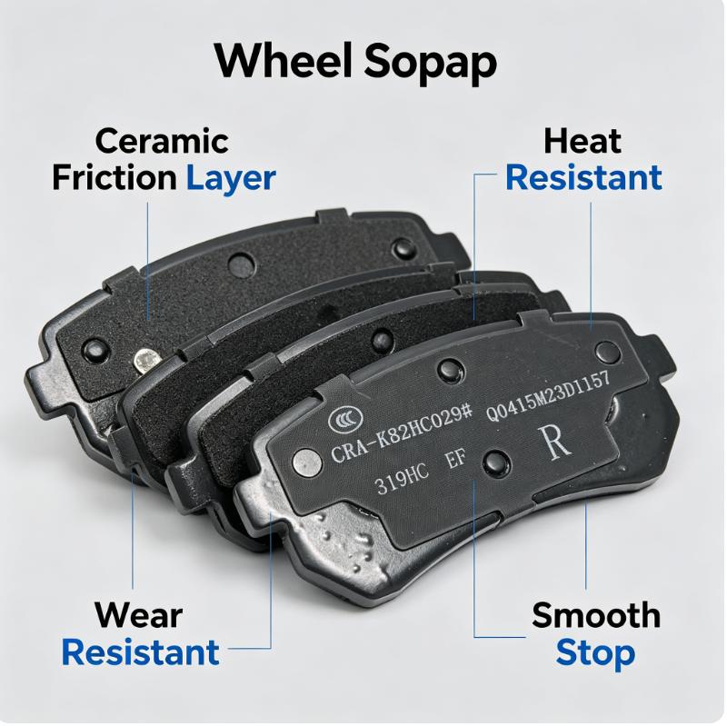 Ceramic Rear Brake Pads 4PCS OE M2624934 for Hyundai Rear Axle
