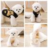 Cute Bear Print Cardigan Dog Clothes Autumn and Winter Warm Two-legged Vest Teddy Bear Small Dog Clothing