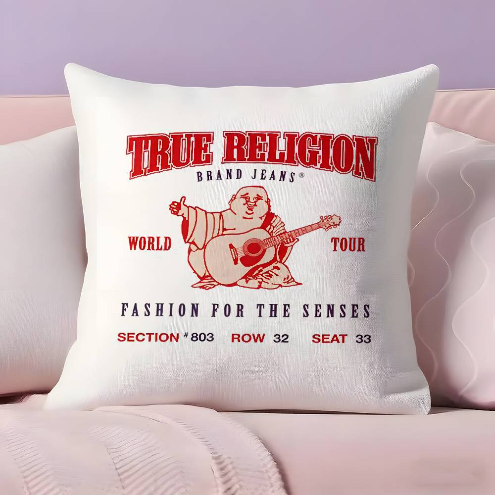 T-True R-Religion Pillow Case  Ultra Soft Skin Friendly Fabric Cloud Like Comfort & Concealed Zipper