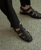Customade Everett Leather Fisherman Sandals 3Cm (Cr0095Bk)