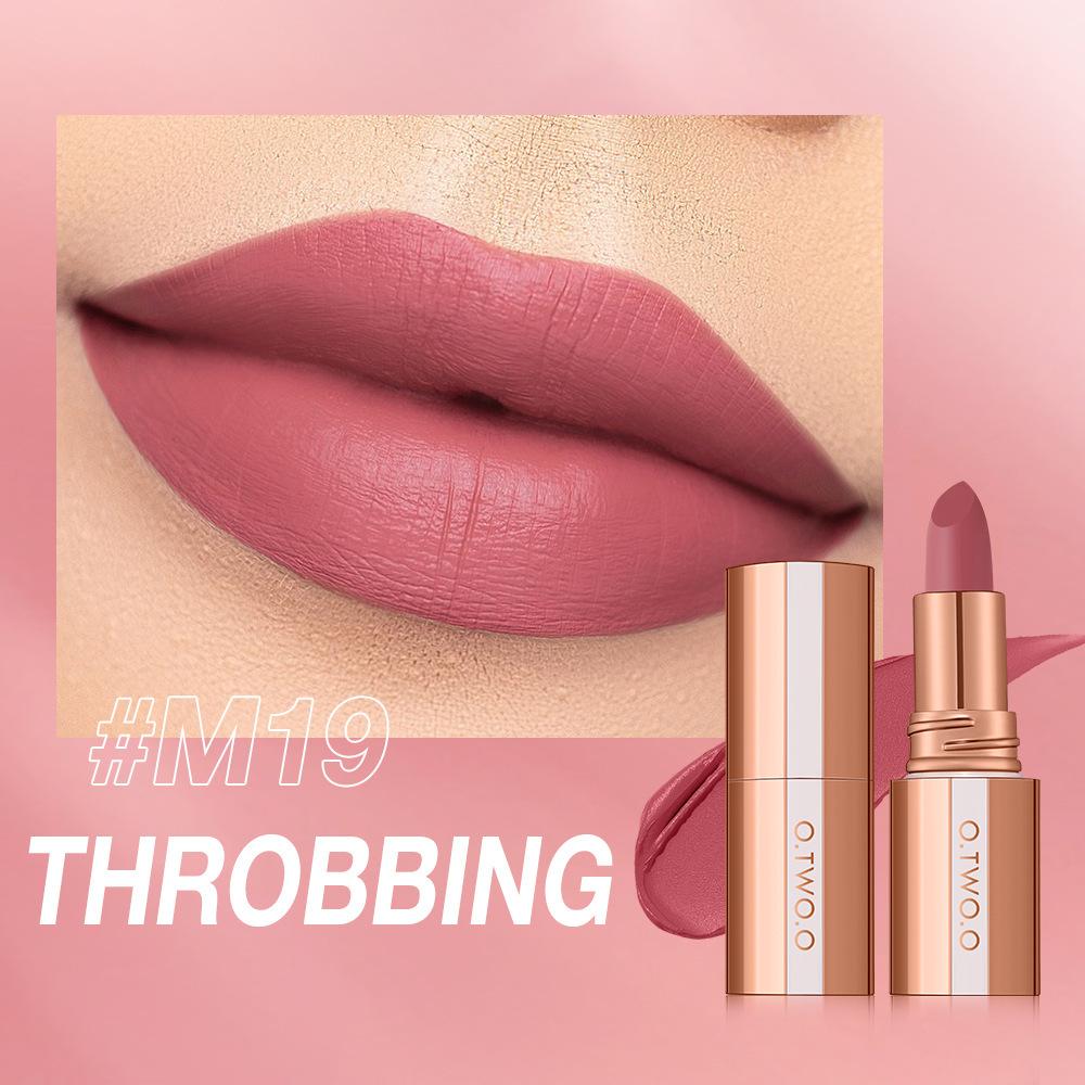 O.TWO.O Rossetto Opaco Colore Bloccante Bacio Nebbioso – Rossetto Opaco Vellutato a Nebbia Leggera Lunga Tenuta