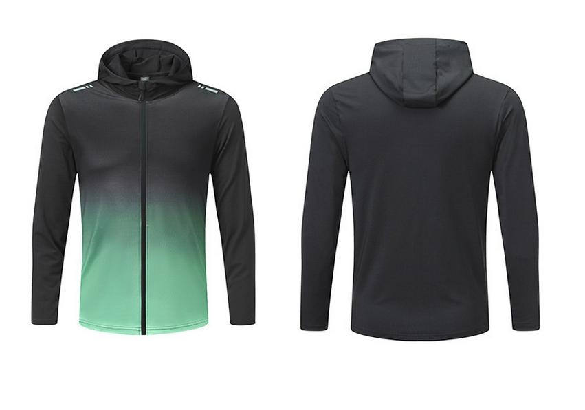 2024 Spring & Autumn Men's & Kids' 5-Piece Quick-Dry Fitness Set: Compression Shirt & Hooded Jacket for Running