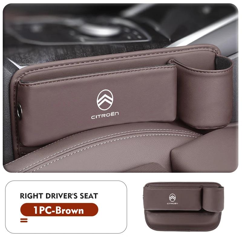 Leather Car Seat Gap Filler Storage Box Cup Holder Accessories For Citroen Grand Berlingo Jumper Celysee Xsara Picasso Aircross