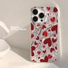 Minimalist Pink Love Cute Case For iPhone 16 17 Pro Max Cases iPhone 11 12 13 ProMax 14 15 16 Plus 8 XS XR Shockproof Drop Cover