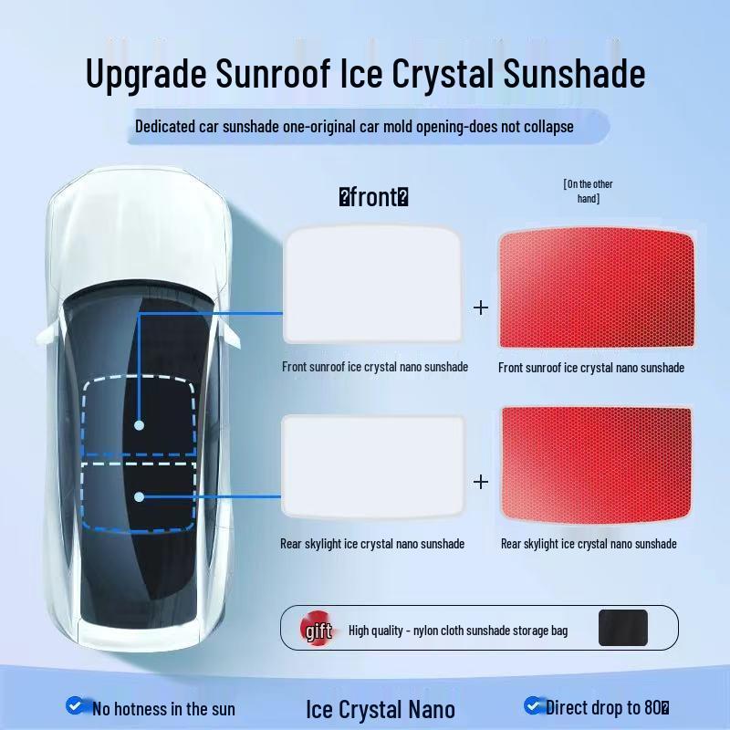 Xiaopeng Sunroof Sunshade: Ice Crystal Heat Insulation Foldable Model
