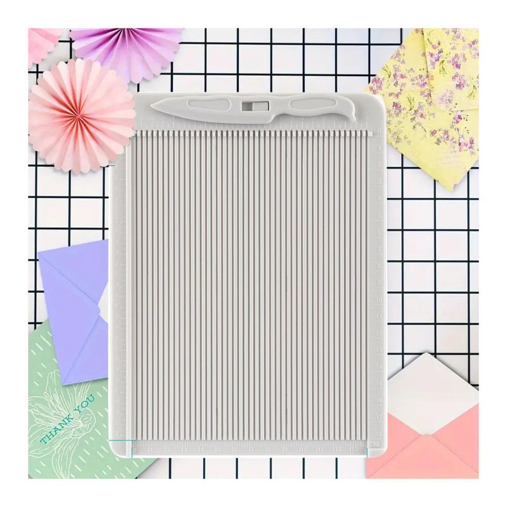 Plastic Paper Trimmer Scoring Board DIY Gift Box Letter Multi-purpose Mini Score Board with Measuring Grid