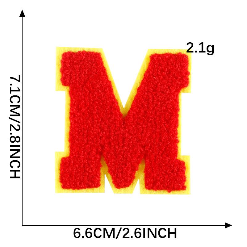 Diy Patch Sticker Letter Towel Embroidery Cloth Sticker Multi-Color Cloth Label Clothing Accessories Badge Embroidery Sticker