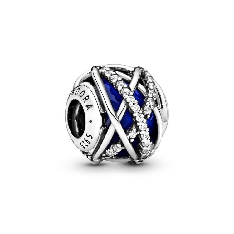 Pandora Blue Galaxy 925 Silver Pendant Women jewelry 796361NCB Blue/Silver,F