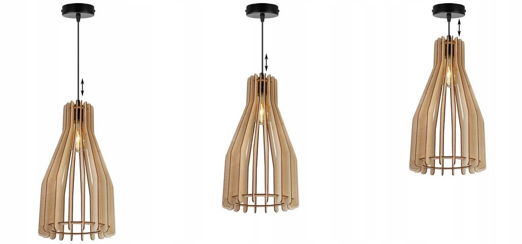 MODERN WOODEN LED CEILING HANGING LAMP