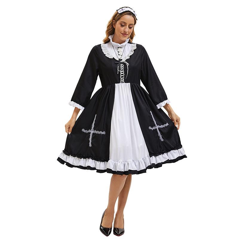 International Committee of the Red Cross Halloween Nurse Dress, Party Dress, Stage Dress, Maid Dress, Manor Dress