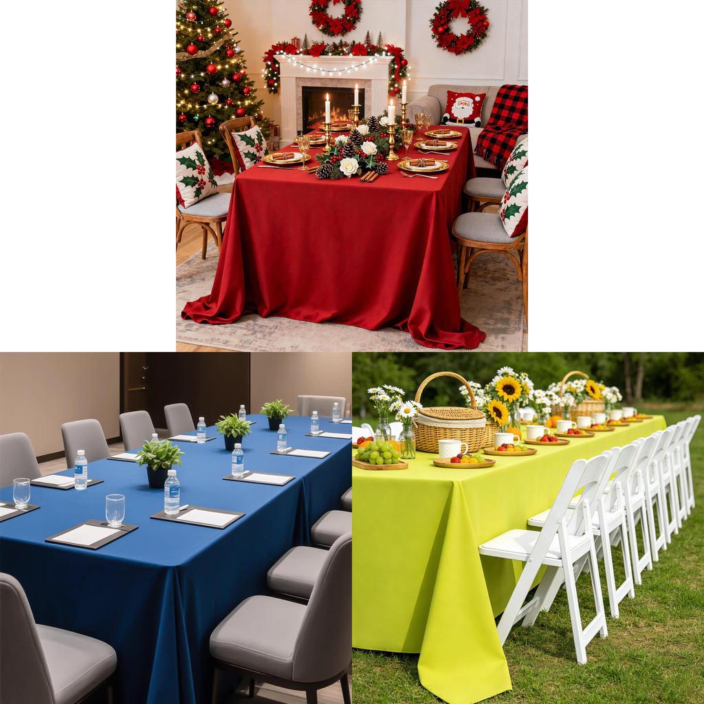 French Style White Tablecloth For Meetings With Waterproof Fabric And Antibacterial Coating For Hotel Decor