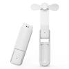 Portable Mini Handheld Fan 3 in 1 USB Rechargeable Folding Fan 2000mAh 3 Speed Adjustable Mini Hand Small Fan for Travel Outdoor