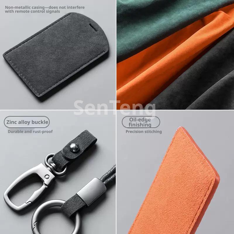 Wildleder NFC Smart Auto Schlüsselkarte Halter Schutzhülle Abdeckung Für BYD Seal Han EV Sealion 7 Song Plus Atto 3