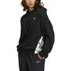 Adidas Originals Trefoil Logo Print Drawstring Hooded Long Sleeve Sweatshirt Women sweatshirt Black IC8142