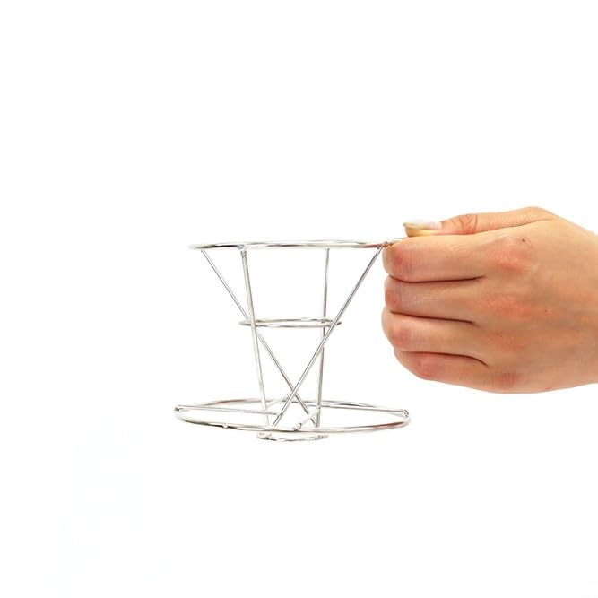 POKETLE Stainless Steel Wire Coffee Dripper, Compatible with Water Bottles (1-2 Cups)