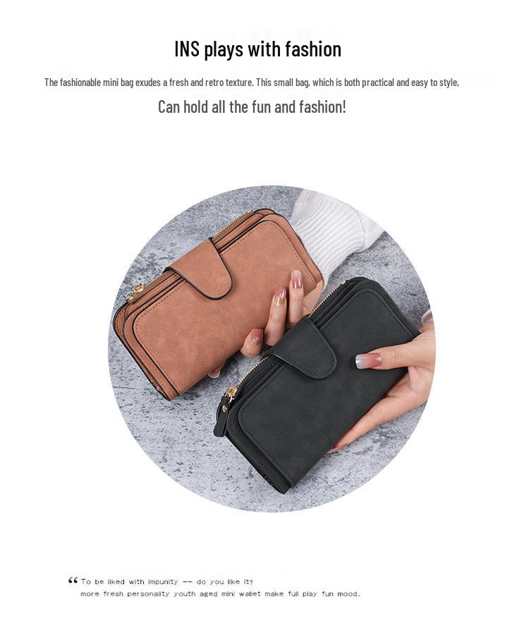 Multicolor Snap Closure Women's Wallet: Coin Purse & Phone Bag with Card Slots