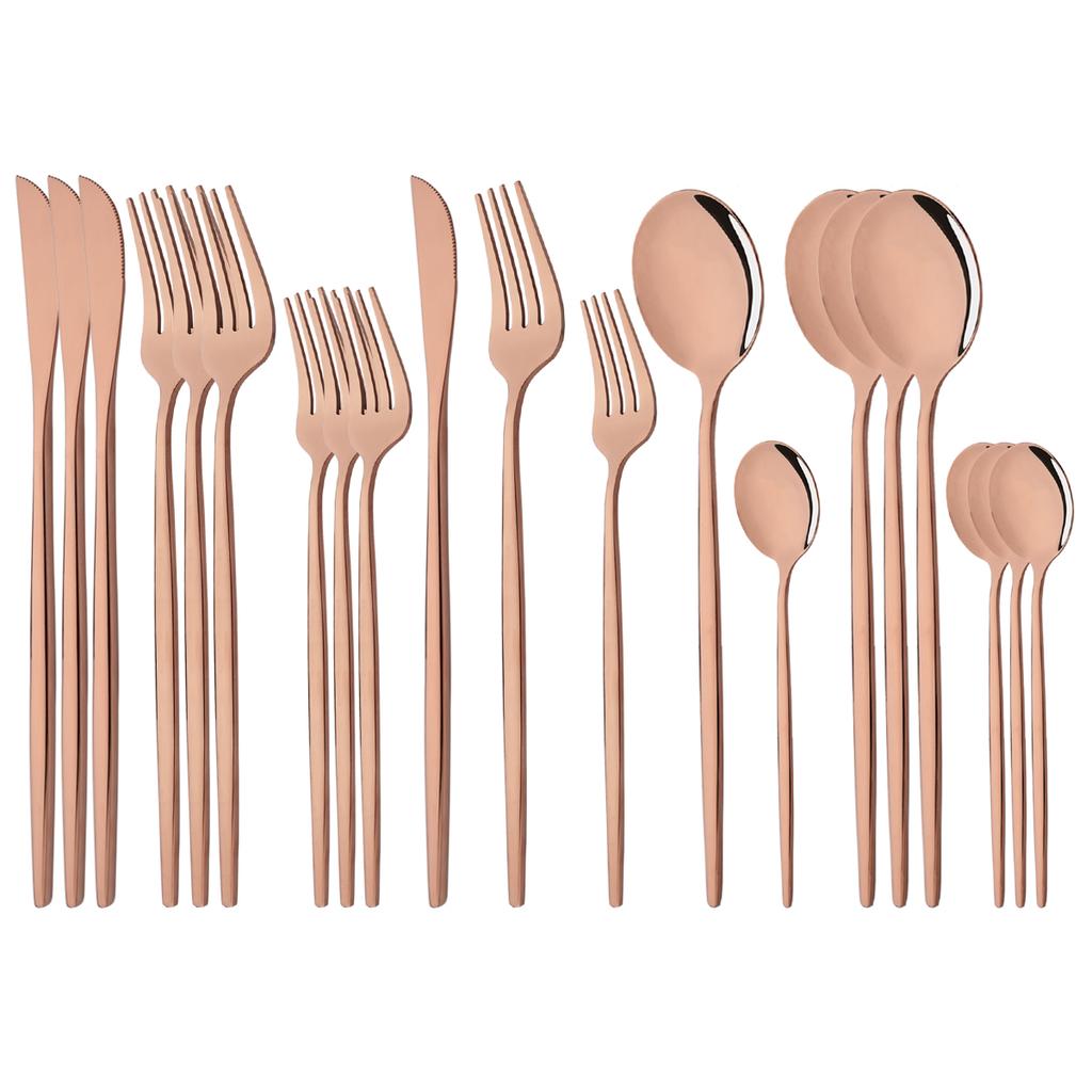 20 sztuk zachodnie czarne srebrne sztućce zestaw nóż widelec deserowy łyżeczka do herbaty zastawa stołowa ze stali nierdzewnej zestaw Party zestaw kuchenny