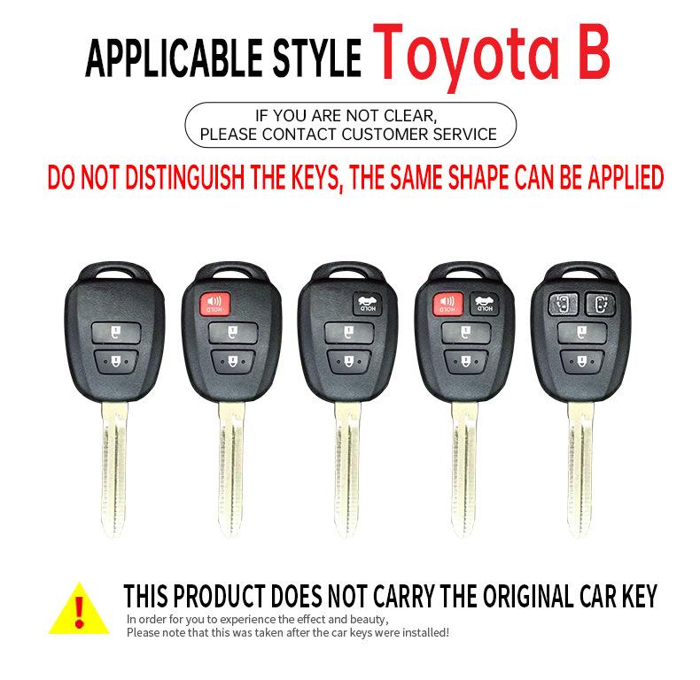Key Cover Shell for Toyota FJ Cruiser, RAV4, Prado, and Land Cruiser
