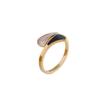 Korean Style Simple Titanium Steel Ring Women's Black and White Shell High-end Same Style Trendy Ring