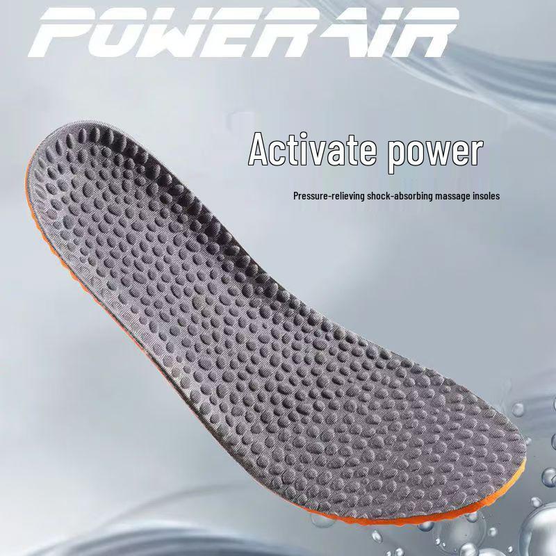 Shock-Absorbing Breathable Sweat-Wicking Odor-Resistant Popcorn Cushion Insole - Anti-Slip, Massage Comfort for Sports, Men & Women