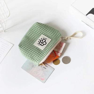 Carino fiore morbido quadrato portamonete soldi portafoglio polso portatile mini rossetto organizzatore bus id porta carte di credito borse