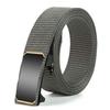 Men'S Toothless Automatic Buckle Woven Canvas Belt Belt Casual Nylon Tactical Pants Belt Military Training Outdoor Belt