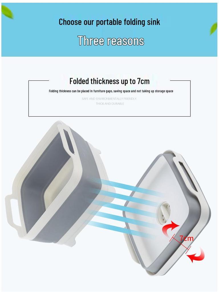 Collapsible Kitchen Sink Basket: Portable Telescopic Folding Basin for Washing and Draining Vegetables and Fruits.
