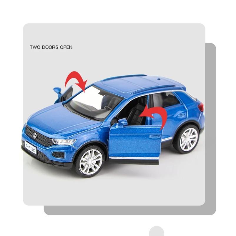 Měřítko 1/36 T-ROC SUV Model auta ze slitiny Diecast Kovová mini vozidla Model auta Simulace Kolekce Dětské hračky Dárek Dekorace