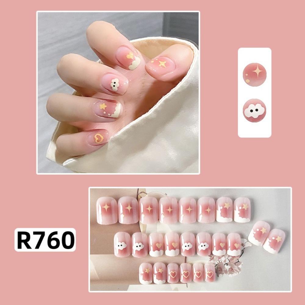 Frühling und Sommer Wind Tragen Nagel Reiner Wunsch Nagelpflaster Aufhellend Abnehmbares Nagelstück Langes und kurzes Nagelstück Fertigprodukt