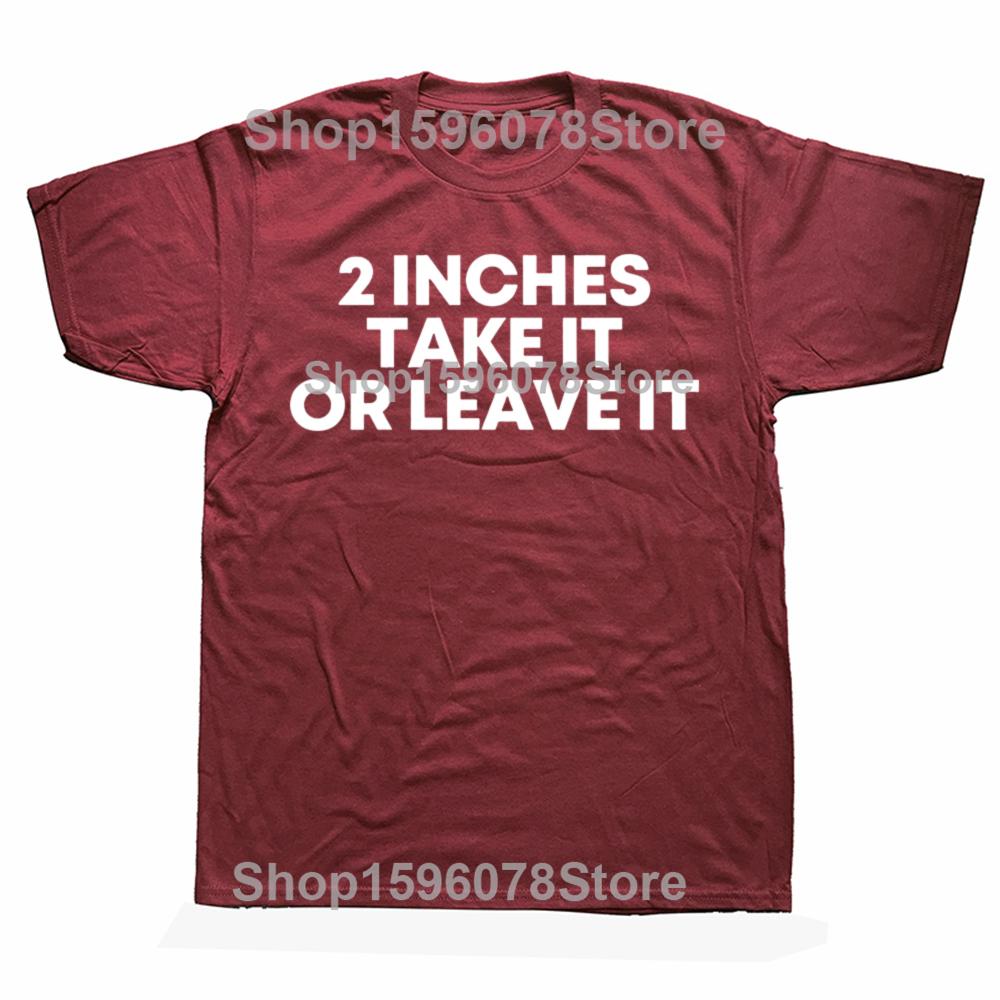 Lustiges Meme T-Shirt 2 Zoll Nimm es oder lass es Entfesselter Unangemessener Witz Wiener Person Streetwear Kurzarm Lockere Kleidung