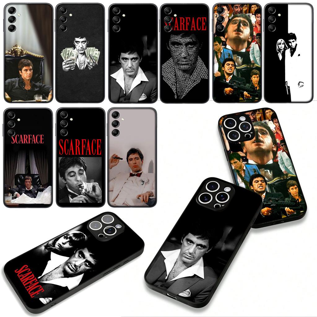 For Samsung Galaxy S25 S24 S22 S23 FE Ultra Plus A56 A05 A06 A15 A16 A55 S7 Edge Case S-Scarfaces Al Pacinos Tonys Montanas